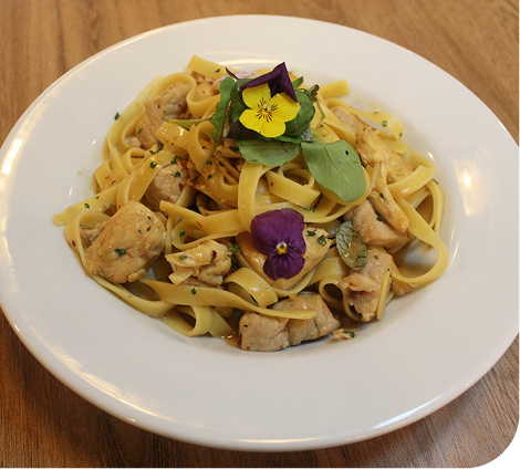 Fetuccini de Karnes al Maple